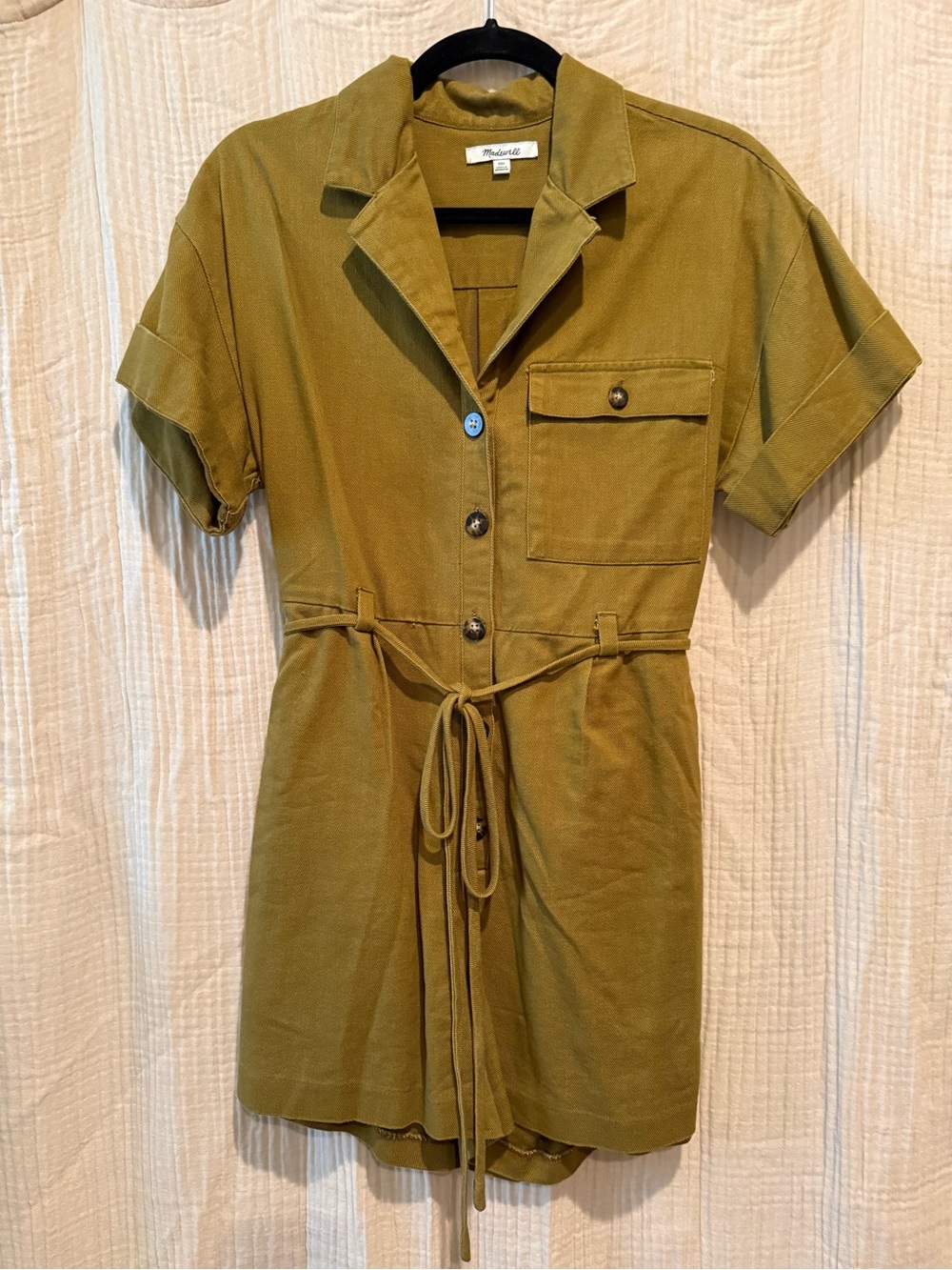 Madewell Olive Green Tie Waist